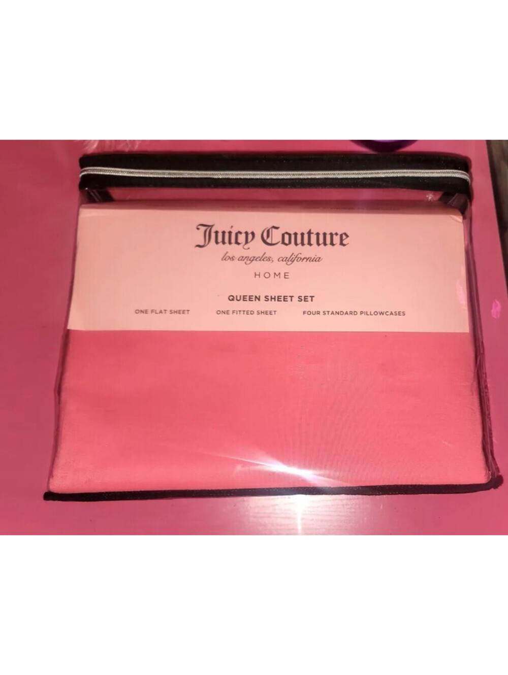 JUICY COUTURE PINK FLAT SHEET ONLY QUEEN